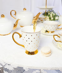Mug Ivory Polka Gold - 5