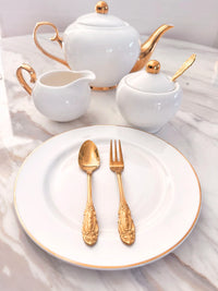 Side Plate Ivory Set of 2 - 4