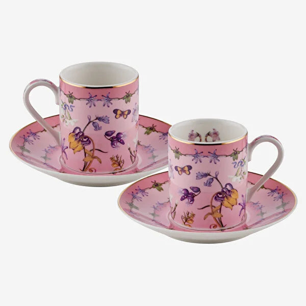 Chiara Alessi Ballerina Pembe Porselen Kahve Fincan Seti 120 ml CAMB205BPK