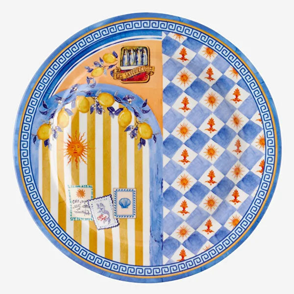 Chiara Alessi Cote D Azur Mavi Melamin 28 cm Yemek Tabağı CAMCA1080BL1