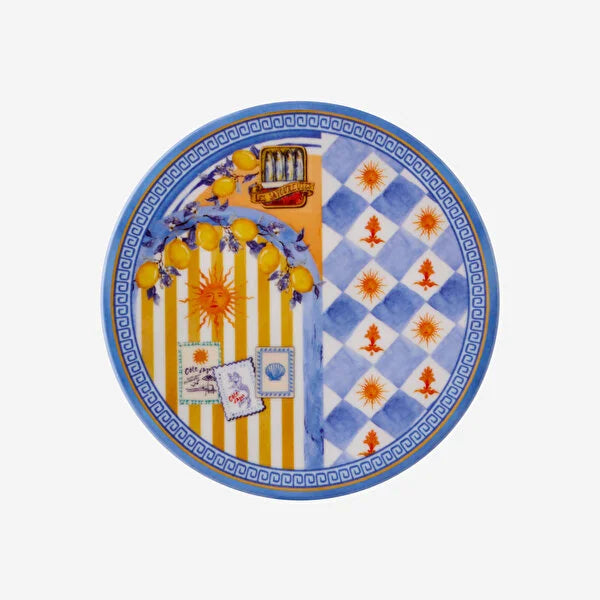 Chiara Alessi Cote D Azur Mavi Melamin 9,5 cm Bardak Altlığı CAMCA8023BL1