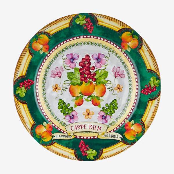 Chiara Alessi Carpe Diem Yeşil Melamin Yemek Tabağı 28 cm