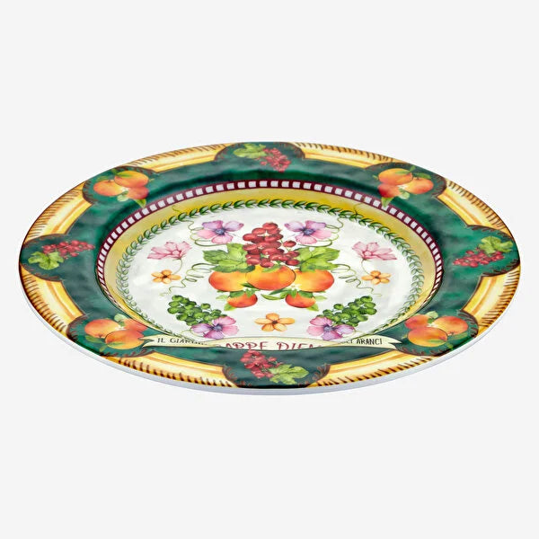 Chiara Alessi Carpe Diem Yeşil Melamin Yemek Tabağı 28 cm
