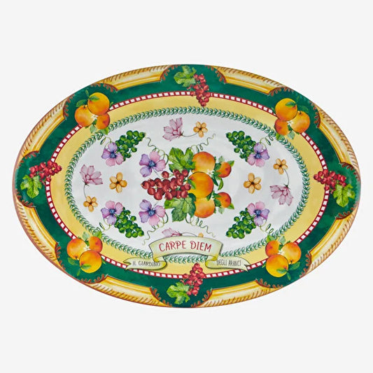 Sarı Melamin Servis Tabağı 50 Cm Carpe Diem Collection by Chiara Alessi