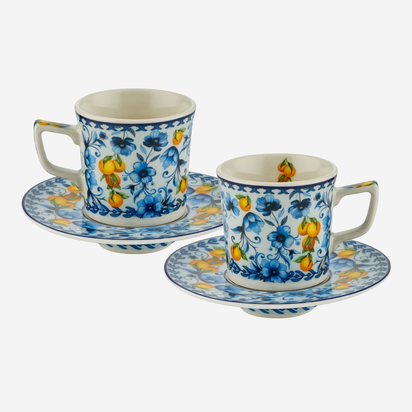 Mavi Porselen Kahve Fincan Seti 120 Ml Arancia Collection by Chiara Alessi