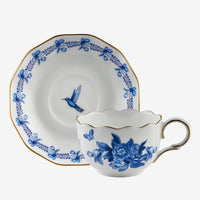 Mavi Porselen Kahve Fincan Seti 100 ml Primavera Collection by Chiara Alessi
