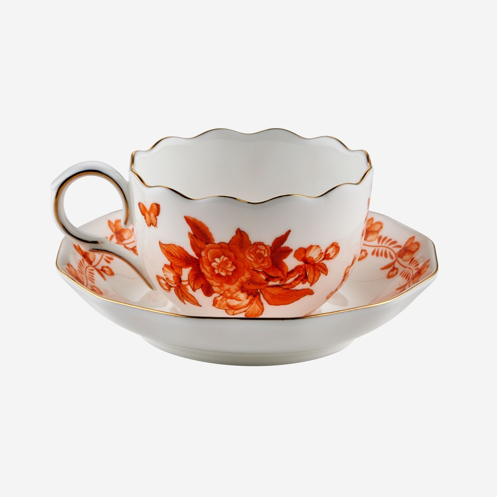 Turuncu Porselen Kahve Fincan Seti 100 ml Primavera Collection by Chiara Alessi