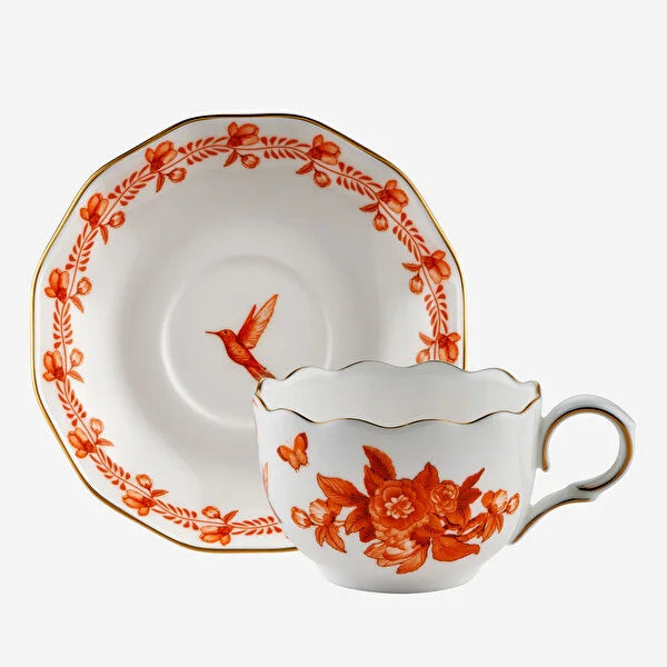 Turuncu Porselen Kahve Fincan Seti 100 ml Primavera Collection by Chiara Alessi