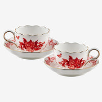 Kırmızı Porselen Kahve Fincan Seti 100 ml Primavera Collection by Chiara Alessi