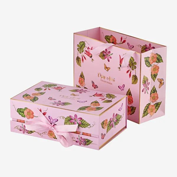 Chiara Alessi Butterfly Kırmızı Porselen 2'li Kahve Fincan Seti