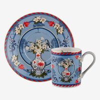Chiara Alessi Fiori Di Primavera Mavi Porselen Kahve Fincan Seti 100 ml CAPBKP2ECBW2 - 5