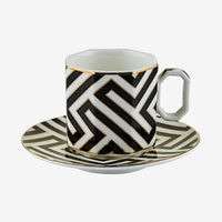 Siyah Porselen Kahve Fincan Seti 90 ml Ravello Collection by Chiara Alessi