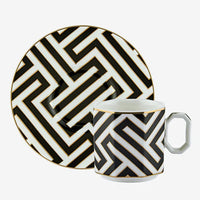 Siyah Porselen Kahve Fincan Seti 90 ml Ravello Collection by Chiara Alessi
