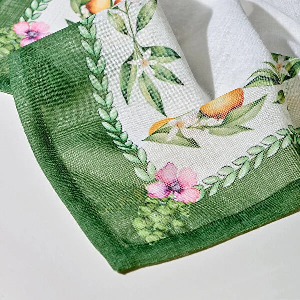 Chiara Alessi Carpe Diem Yeşil Polyester Runner 50X150 Cm