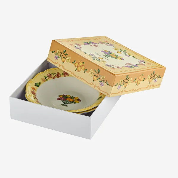 Sarı Stoneware Çukur Tabak 21,5 Cm Il Sogno Collection by Chiara Alessi