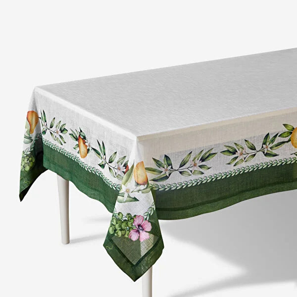 Chiara Alessi Carpe Diem Yeşil Polyester Masa Örtüsü 160X240 Cm