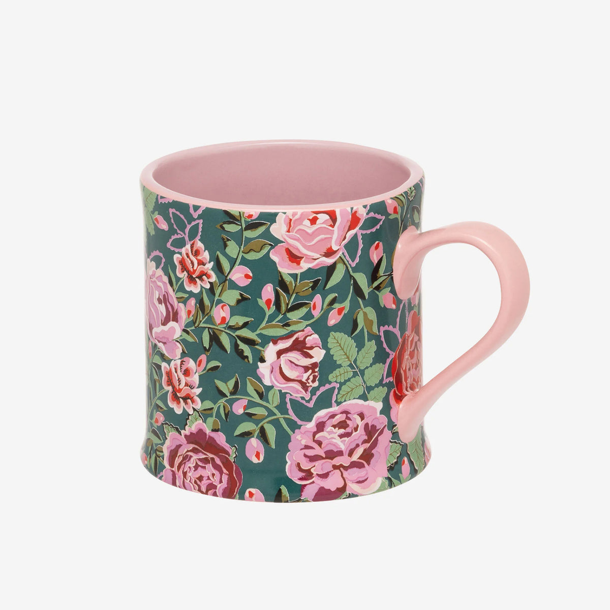 Cath Kidston Dolly Rose Yeşil Porselen Kupa 275 ml