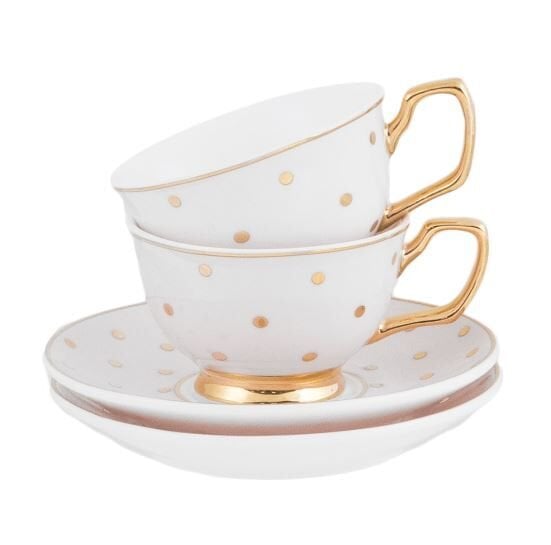 Ivory Polka Gold 2'li Kahve Fincanı