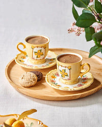 Sarı Stoneware Kahve Fincan Seti 90 Ml Il Sogno Collection by Chiara Alessi