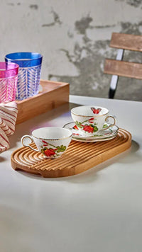 Kırmızı Porselen Kahve Fincan Seti 80 Ml Collection by Chiara Alessi