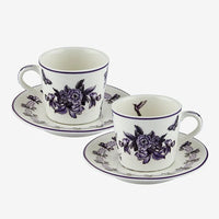 Mor Porselen Kahve Fincan Seti 120 Ml Primavera Collection by Chiara Alessi