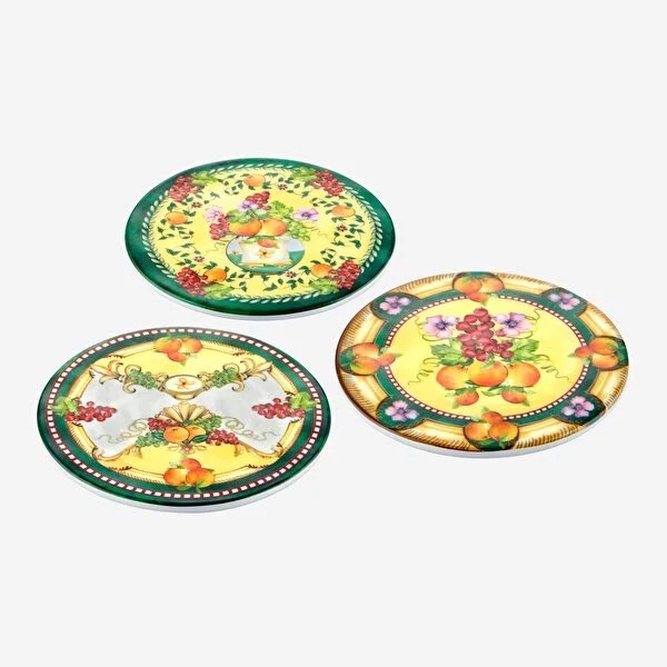 Yeşil Melamin Bardak Altlığı 3 Parça Carpe Diem Collection by Chiara Alessi