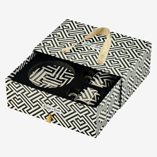 Siyah Porselen Kahve Fincan Seti 90 ml Ravello Collection by Chiara Alessi