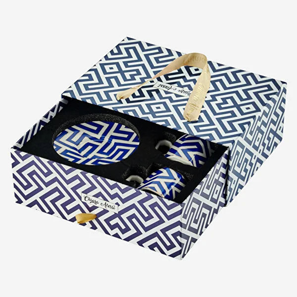 Mavi Porselen Kahve Fincan Seti 90 ml Ravello Collection by Chiara Alessi