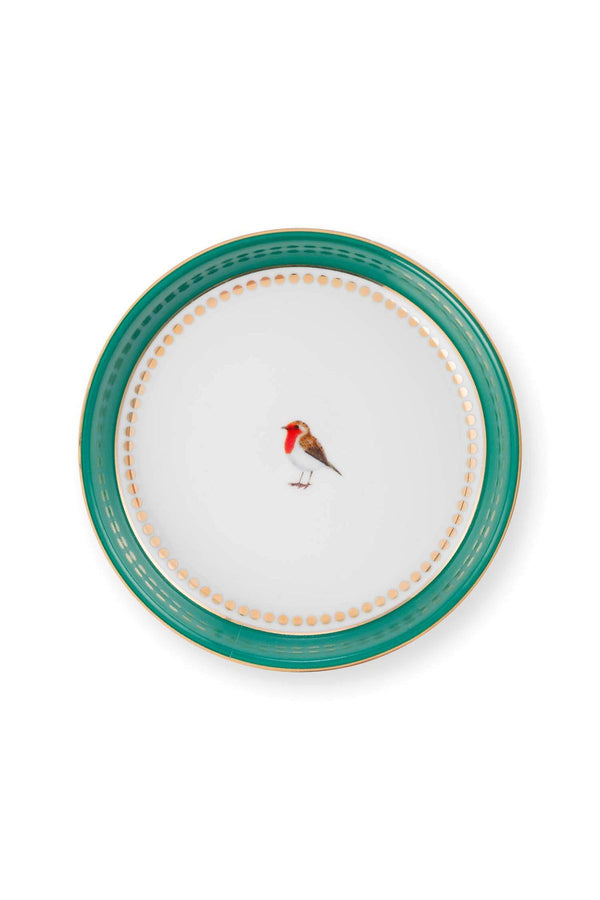 Pip Studio Love Birds Yeşil Porselen Çay Tabağı