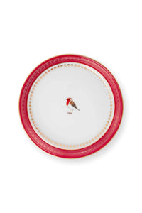 Pip Studio Love Birds Kırmızı Porselen Çay Tabağı