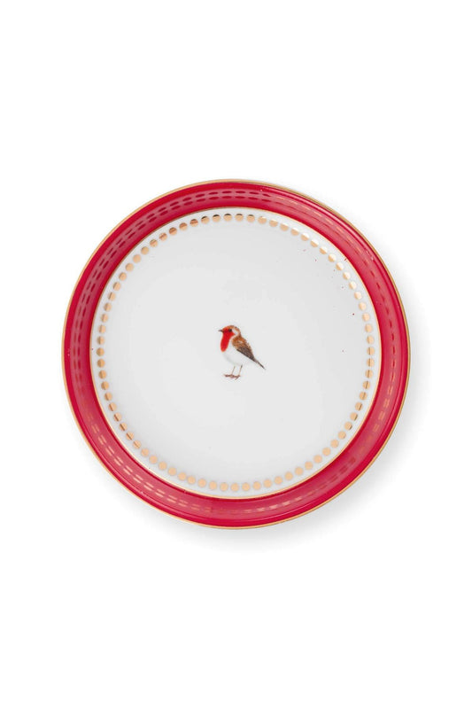 Pip Studio Love Birds Kırmızı Porselen Çay Tabağı