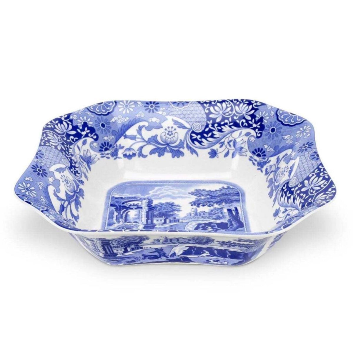 Spode Blue Italian 24 cm Kare Salata Servis Kasesi