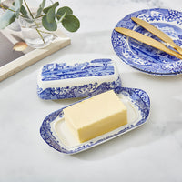 Spode Blue Italian Porselen Tereyağlık