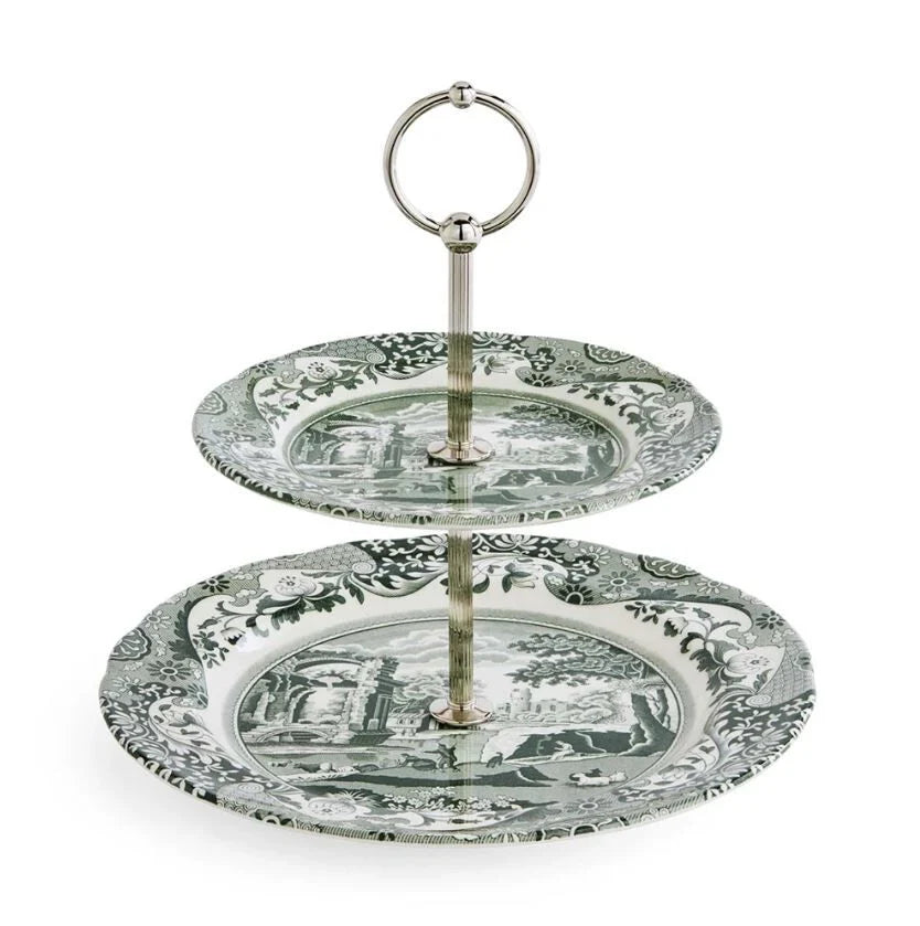 Spode Heritage Green Italian 2 katlı servis