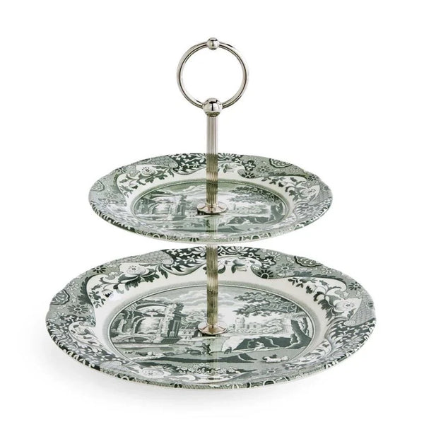 Spode Heritage Green Italian 2 katlı servis