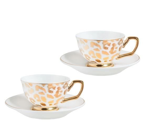 Gold Leopar 2'li Kahve Fincanı