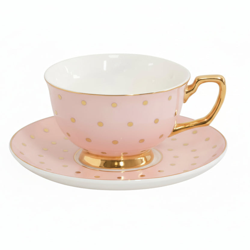 Teacup Polka Gold Blush