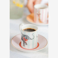 Yvonne Ellen Animals Pembe Porselen Kahve Fincan Seti 90 ml