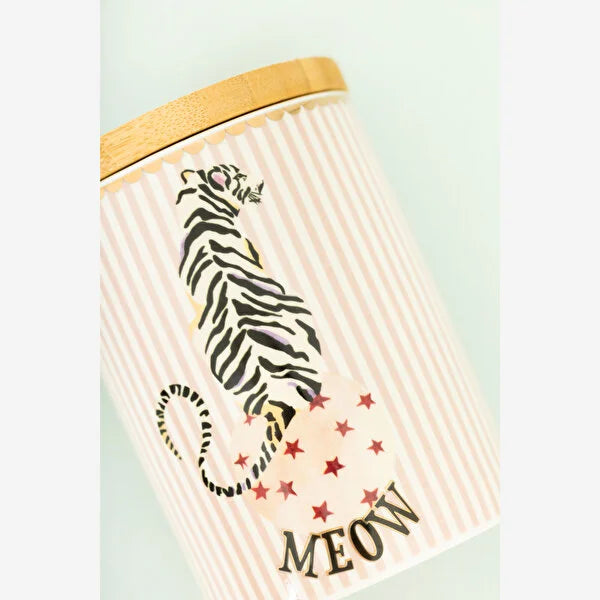 Yvonne Ellen Animals Pembe Porselen Saklama Kabı 10X15 cm